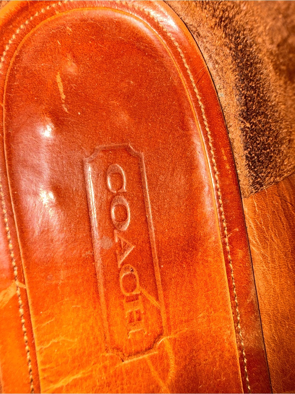 Vintage COACH Black Leather Loafers Style J003 Made in Italy Size 8.5 M - Picture 6 of 11
